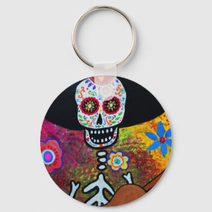 Gitarero Serenata Dia de Los Muertos Schlüsselanhänger