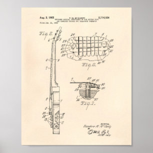 Gitarre 1955 Patent Art Old Peper Poster