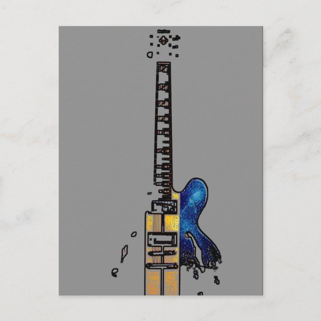Gitarre 4 pccna postkarte (Vorderseite)