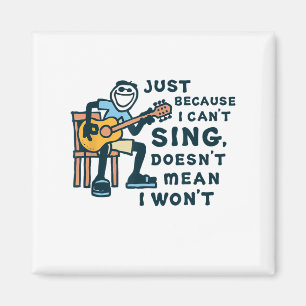 Gitarre allein, weil ich nicht singen kann, bedeut magnet