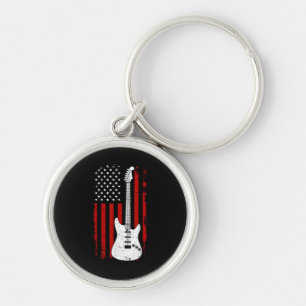 Gitarre Amerikanische US-Flagge Musik-Player Elekt Schlüsselanhänger