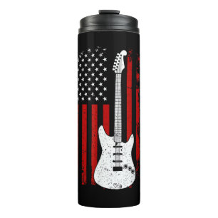Gitarre Amerikanische US-Flagge Musik-Player Elekt Thermosbecher
