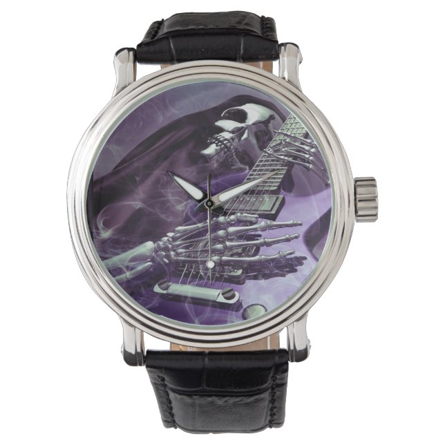 Gitarre-Armbanduhr des grimmigen Sensenmanns Armbanduhr (Vorderseite)