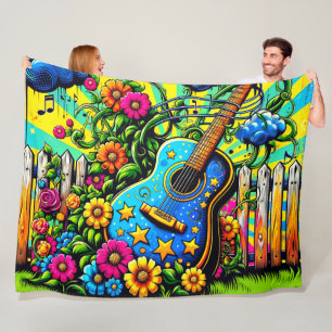 Gitarre Art Fleecedecke