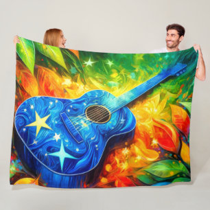 Gitarre Art Fleecedecke