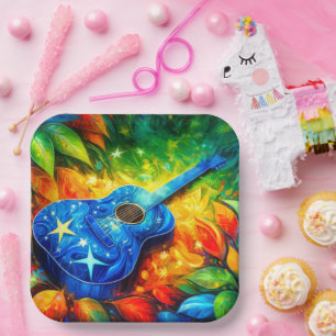 Gitarre Art Pappteller