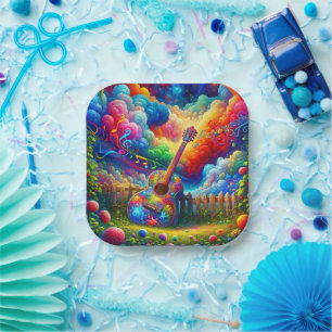 Gitarre Art Pappteller