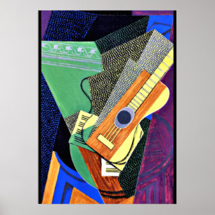 Gitarre auf einem Tisch Poster