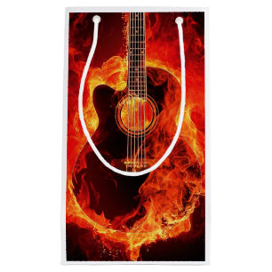 Gitarre auf Feuer Kleine Geschenktüte