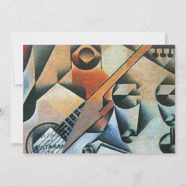 Gitarre (Banjo) und Brille, Juan Gris, Vintage Kun (Vorderseite)