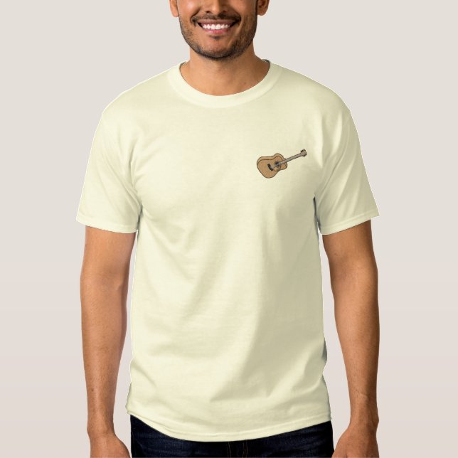 Gitarre Besticktes T-Shirt (Vorderseite)