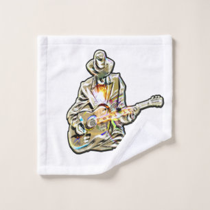 Gitarre Blues Mann - Feel it Waschlappen
