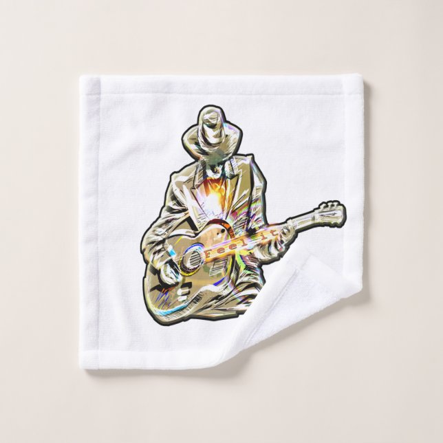 Gitarre Blues Mann - Feel it Waschlappen (Waschlappen)