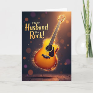 Gitarre Blumen Vatertagskarte Karte