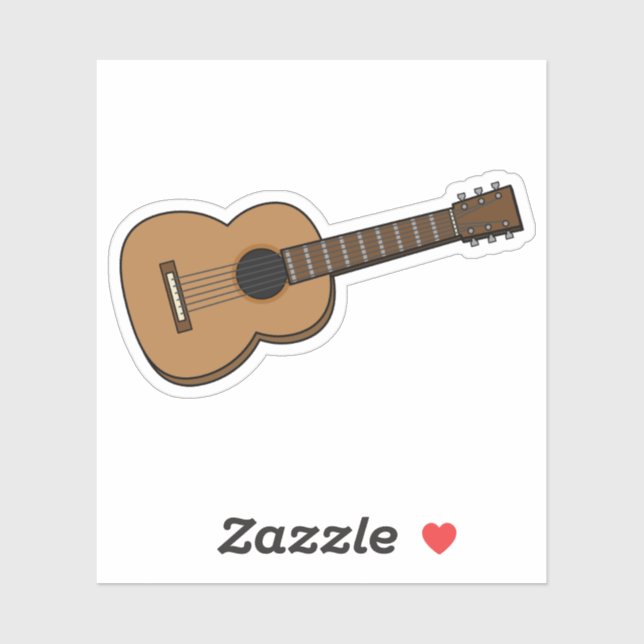 Gitarre-Cartoon Aufkleber (Blatt)