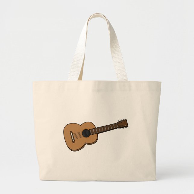 Gitarre-Cartoon Jumbo Stoffbeutel (Vorne)