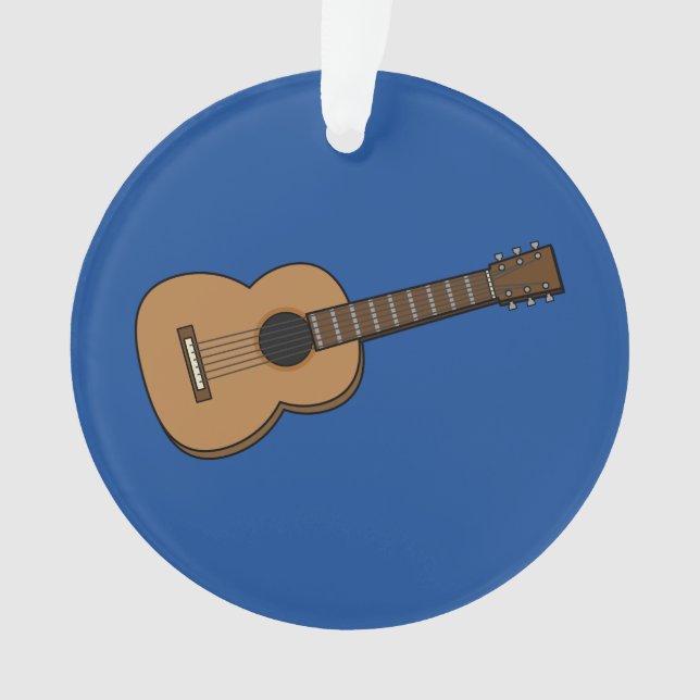 Gitarre-Cartoon Ornament (Vorderseite)