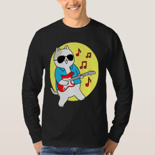 Gitarre Coole Gitarrist Cat T-Shirt