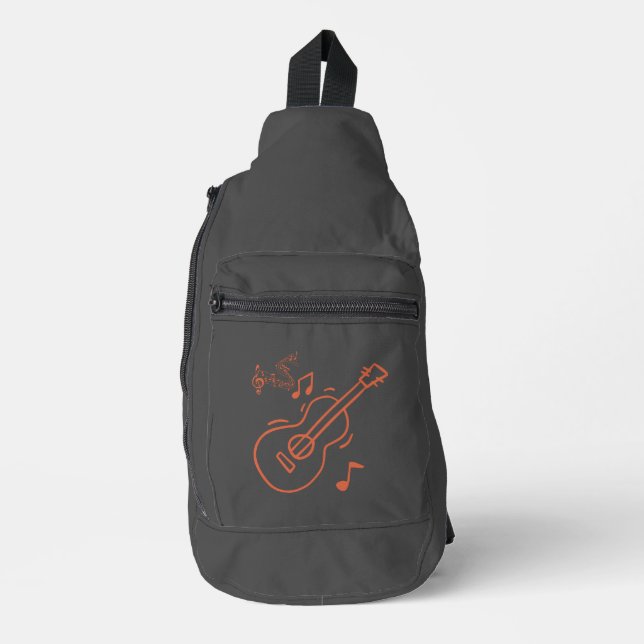 Gitarre Crossbody Bag (Vorderseite)