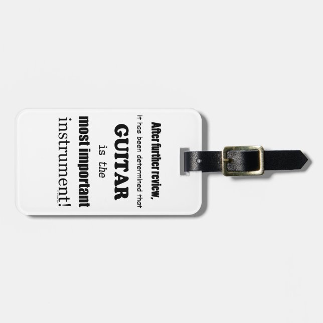 Gitarre das wichtigste Instrument Gepäckanhänger (Vorderseite horizontal)