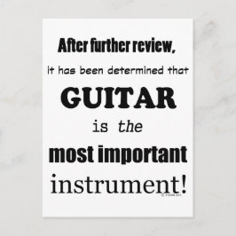 Gitarre das wichtigste Instrument Postkarte