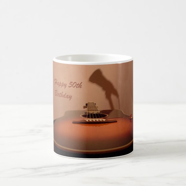 Gitarre des Geburtstags-50. Kaffeetasse (Mittel)