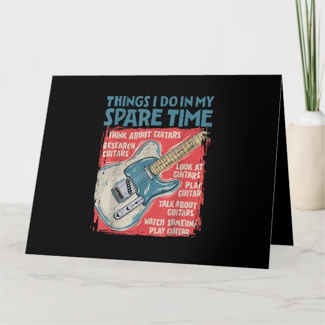 Gitarre Dinge, die ich in meiner Freizeit lustige  Karte (Vorderseite)