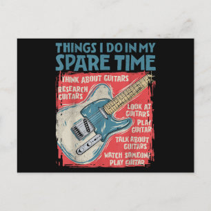 Gitarre Dinge, die ich in meiner Freizeit lustige  Postkarte