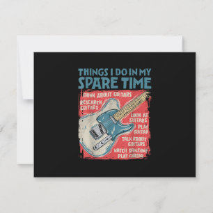 Gitarre Dinge, die ich in meiner Freizeit lustige RSVP Karte