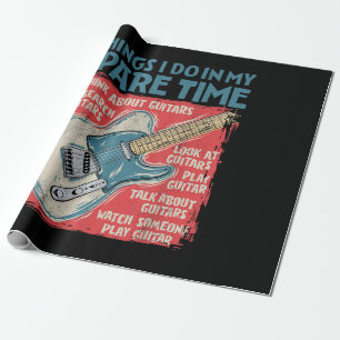 Gitarre Dinge, die ich in meiner Freizeit mache Lu Geschenkpapier