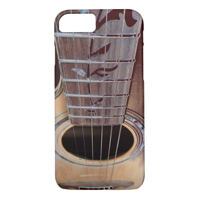 Gitarre dunkelbraunes Handy Case (Rückseite)