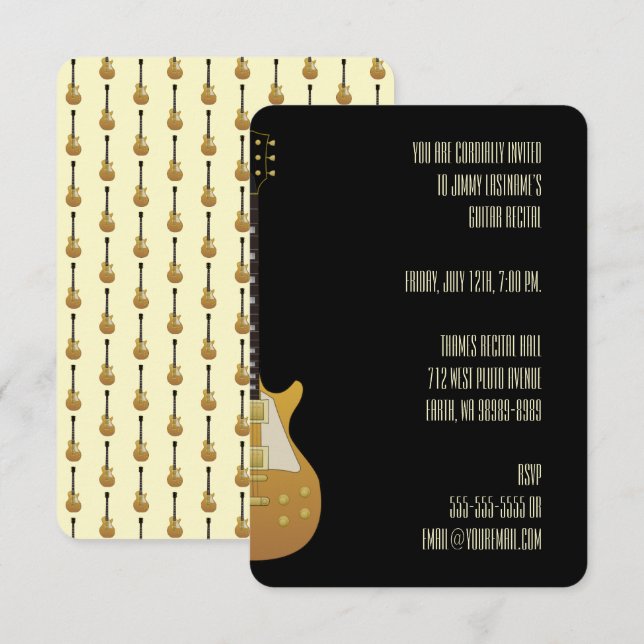 Gitarre Einladung (Vorne/Hinten)