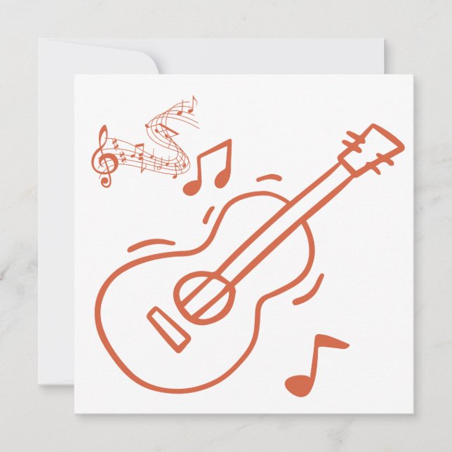 Gitarre Einladung (Vorderseite)