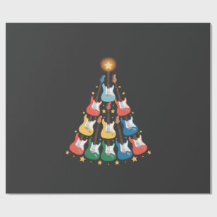 Gitarre Electric Music Instruments Weihnachtsbaum Geschenkpapier