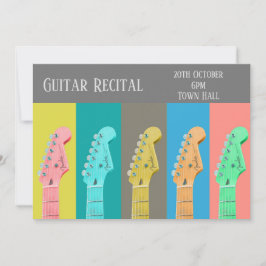 Gitarre Erwägungsgrund moderne pastellfarbene stil Einladung