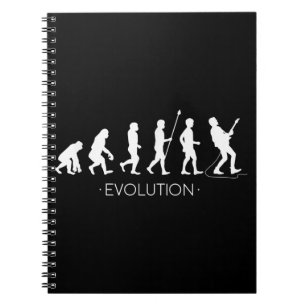 Gitarre  Evolution des Gitarrist   Rock Music Guit Notizblock