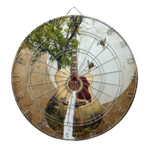 Gitarre Fantasy dekoriert Dartscheibe