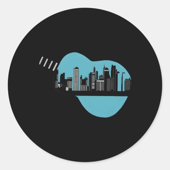 Gitarre für Gitarrist und Gitarrist Gitarrist Runder Aufkleber (Vorderseite)