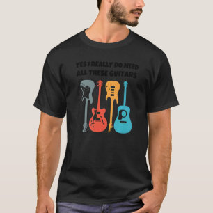 Gitarre für Männer Gitarrist T-Shirt