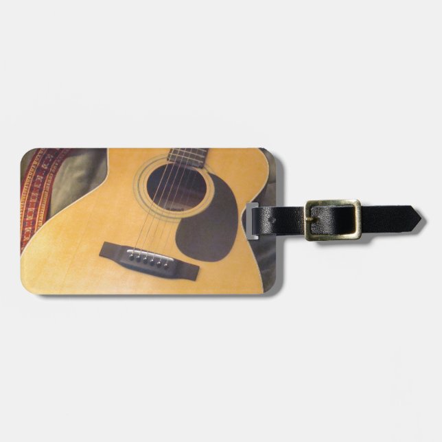 Gitarre Gepäckanhänger (Vorderseite horizontal)