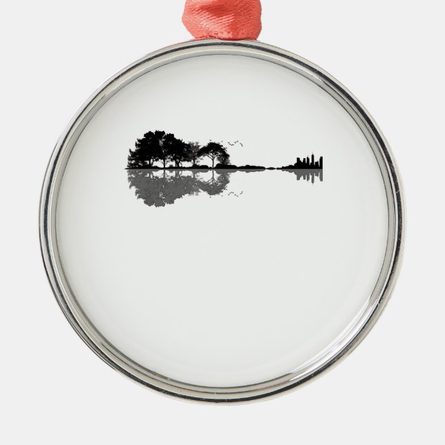 Gitarre-Gitarre-Natur Est Musik Bass Gitarrist Ornament Aus Metall (Vorne)