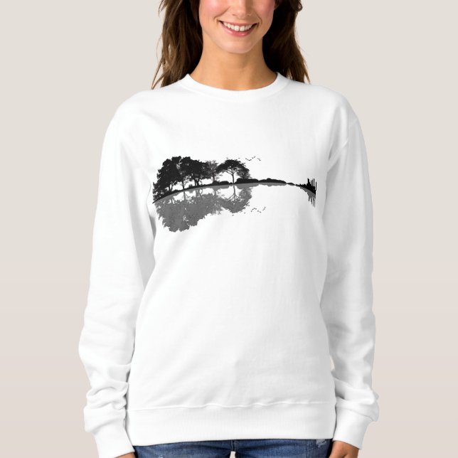 Gitarre-Gitarre-Natur Est Musik Bass Gitarrist Sweatshirt (Vorderseite)