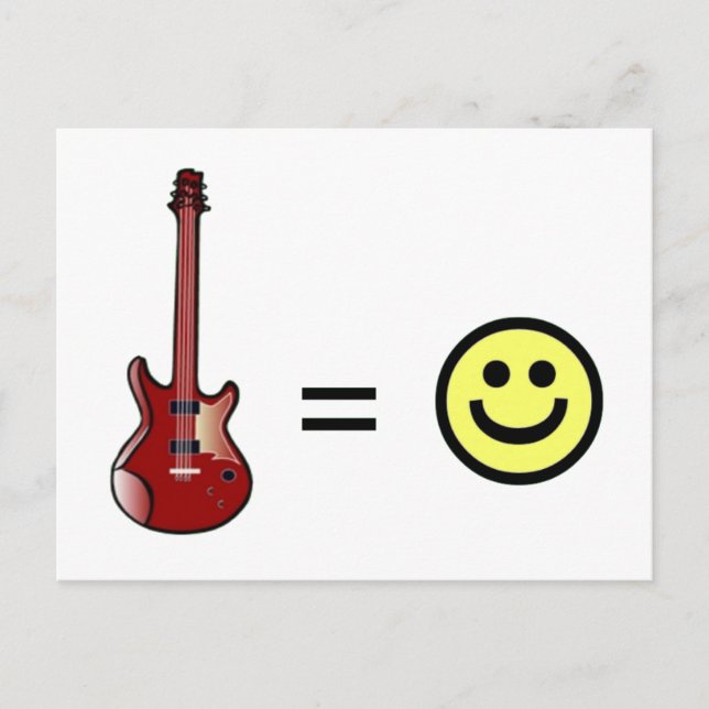Gitarre gleicht Glück Postkarte (Vorderseite)