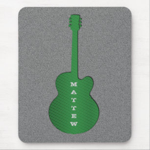 Gitarre, grün mousepad