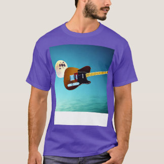 Gitarre im Himmel schweben T-Shirt