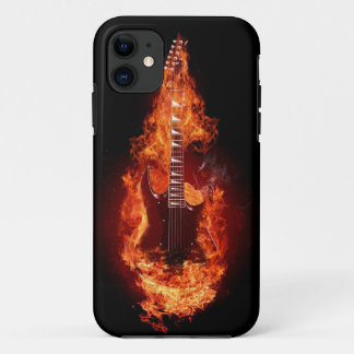 Gitarre in Flammen 2 iPhone 5 Fall iPhone 11 Hülle