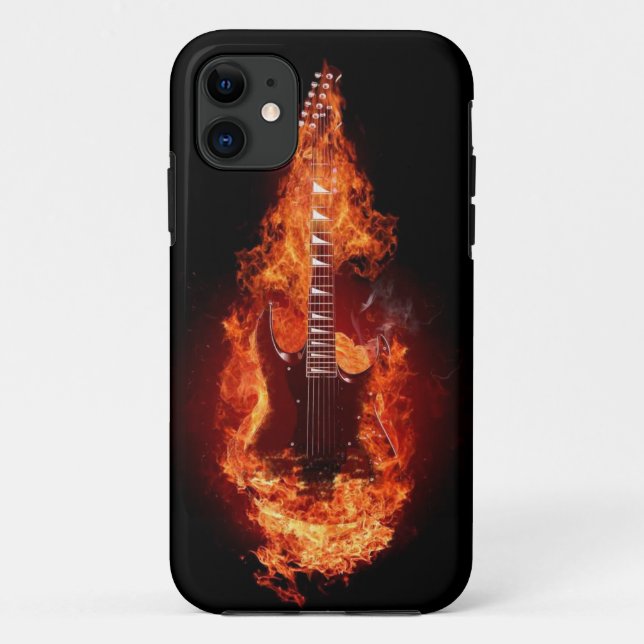 Gitarre in Flammen 2 iPhone 5 Fall Case-Mate iPhone Hülle (Rückseite)