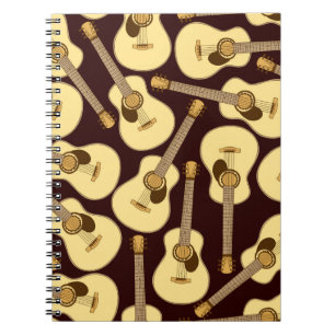 Gitarre in Handschrift nahtlos Notizblock