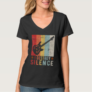 Gitarre Instrument I Zerstöre Stille weiß 1 T-Shirt