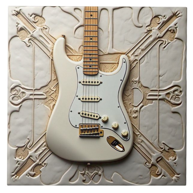 Gitarre Keramik Tile Fliese (Vorderseite)